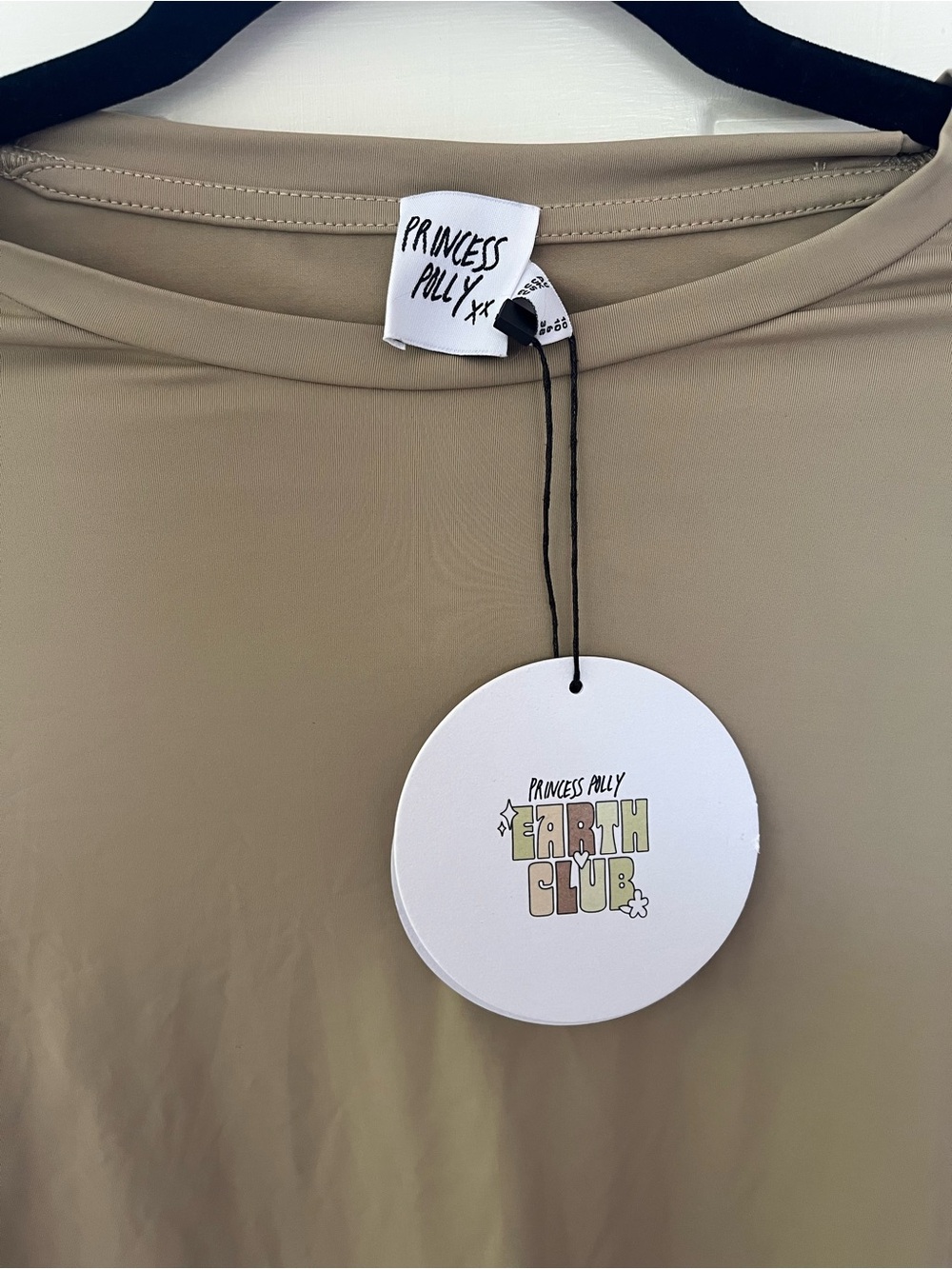 Princess Polly NWT Size 6 Arnim Long Sleeve Top Latte - Picture 4 of 8